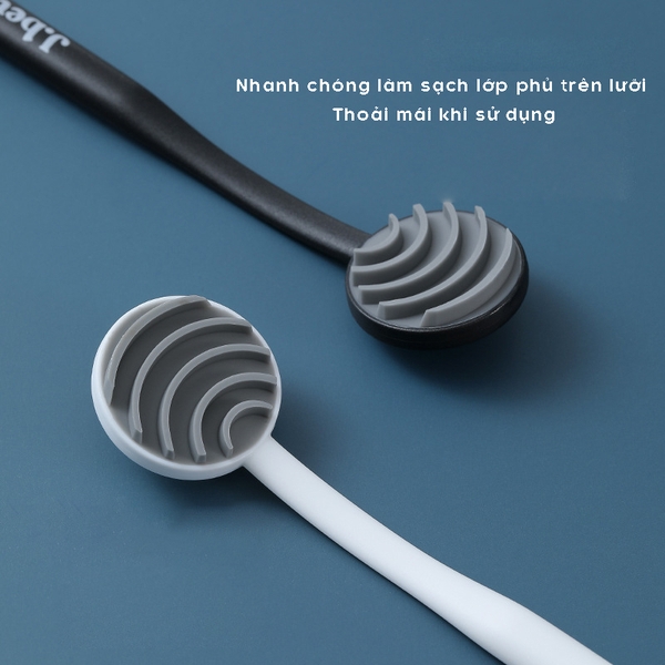 Dụng cụ vệ sinh lưỡi J.betters, cạo lưỡi Silicon hàng Nhật sạch êm