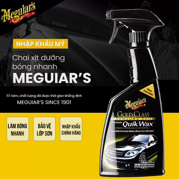 Wax dưỡng bóng sơn xe Meguiar's Gold Class Carnauba Phủ bóng bảo vệ sơn xe ô tô cao cấp