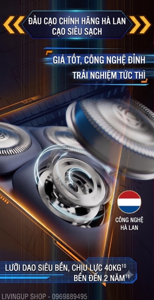 Máy cạo râu khô vào ướt Philips Shaver 3000 Series S3882/00