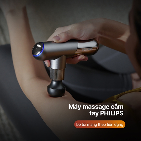 Máy massage cầm tay thể thao Philips 7501 công suất cao - 6 đầu massage