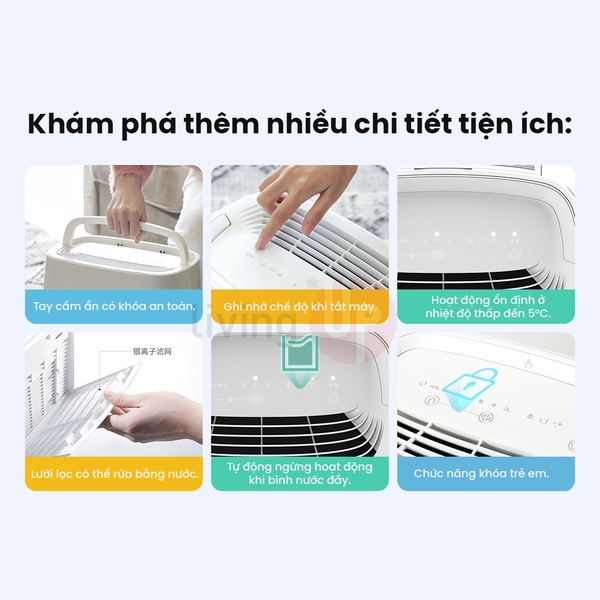 Máy hút ẩm thông minh WIDETECH (Bản Quốc Tế) 18L