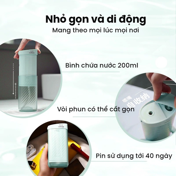 Máy tăm nước du lịch Philips Sonicare Portable Flosser HX3331