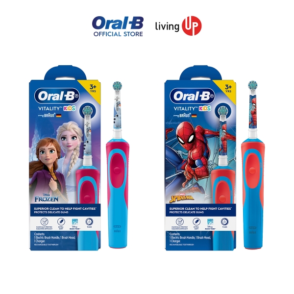 Bàn chải điện trẻ em Oral-B Vitality Kids Spiderman/Frozen (Mẫu mới 2026)