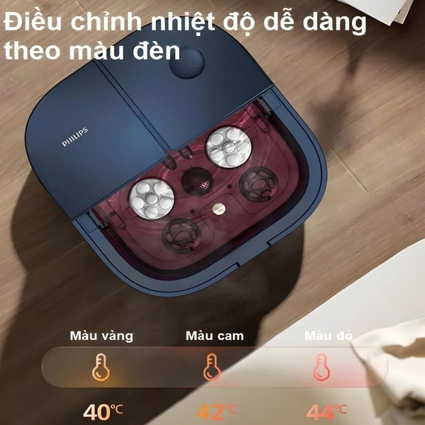 Bồn ngâm chân massage Philips PPM6504 - massage con lăn - ngâm nước nóng