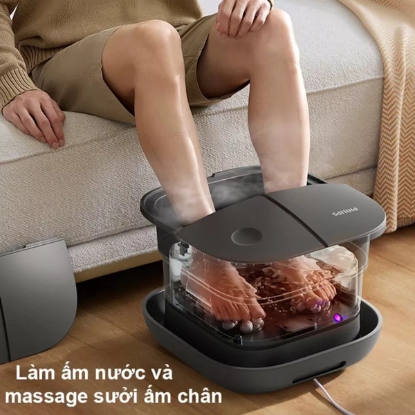 Bồn ngâm chân massage Philips PPM6504 - massage con lăn - ngâm nước nóng