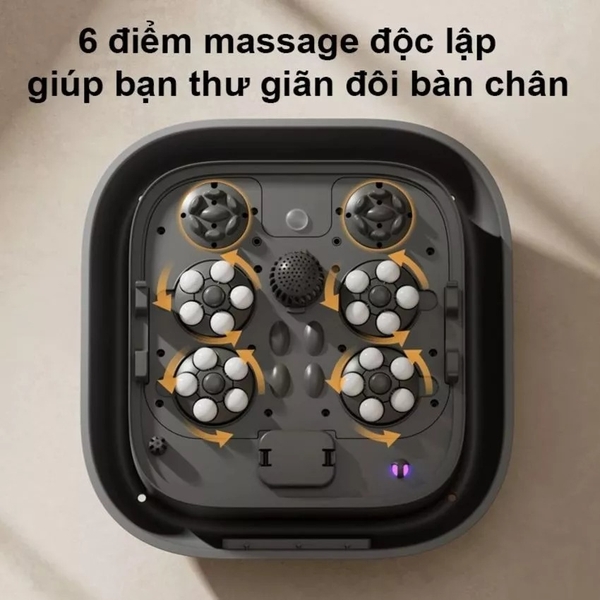 Bồn ngâm chân massage Philips PPM6504 - massage con lăn - ngâm nước nóng