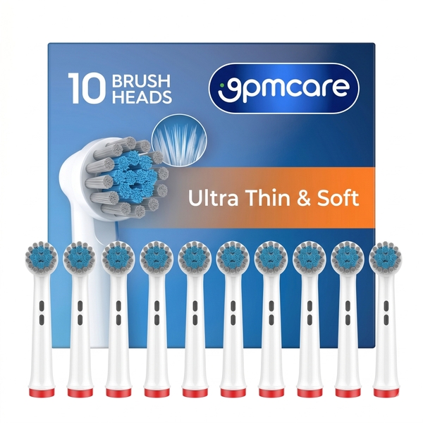 Đầu bàn chải điện thay thế 9pmcare Ultra Thin & Soft tương thích với Oral-B Vitality, Pro, Genius