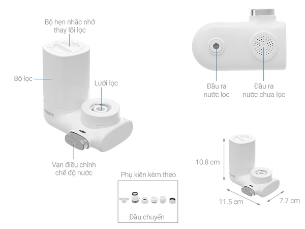 Bộ lọc nước tại vòi Philips AWP3753/98