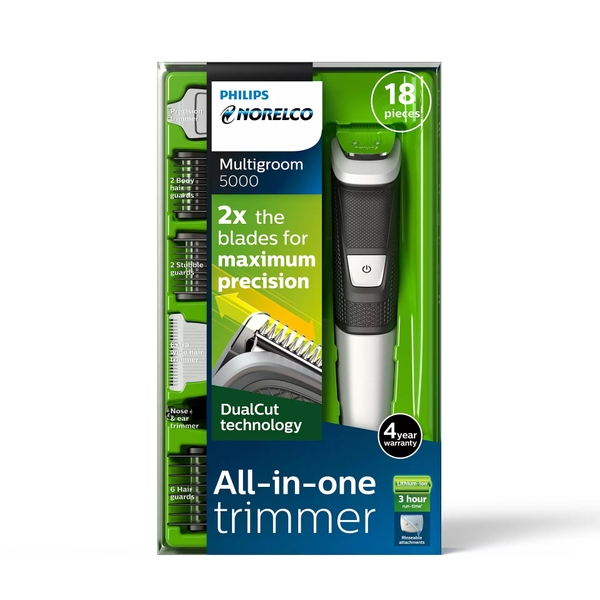 Tông đơ cắt tóc & máy cạo râu đa năng Philips Multigroom Series 5000 (18 Phụ kiện)