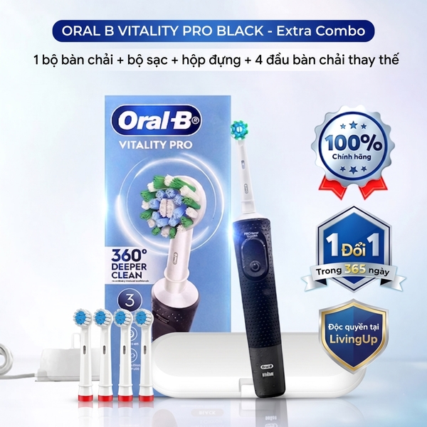 Bàn chải điện Oral-B Vitality Pro 2026 Extra Combo