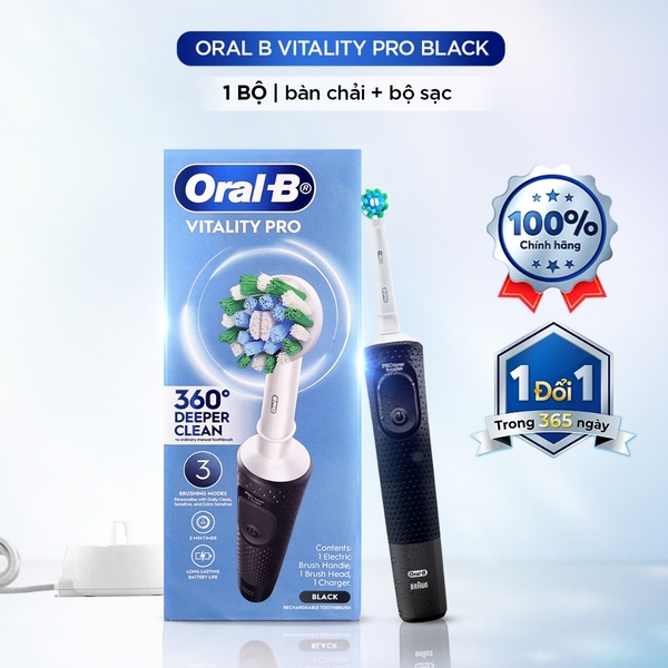 Bàn chải điện Oral-B Vitality Pro, thế hệ mới 2026, 3 chế độ