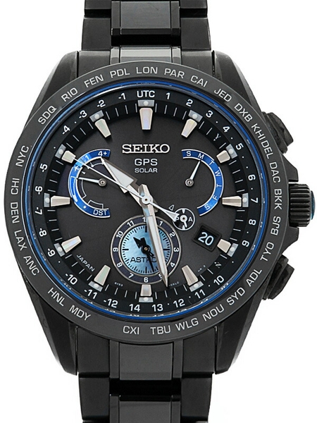 SEIKO Astron Michibiki 8X53-0AT0 Men Solar Radio GPS Black Blue Ceramic  Titanium