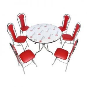 Bộ bàn ghế ăn inox 6 người ngồi