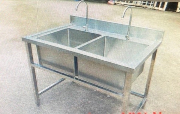 Chậu rửa inox đôi công nghiệp