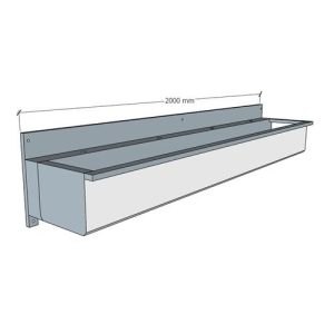 Máng Rửa Tay Inox Treo Tường 2000×400 mm