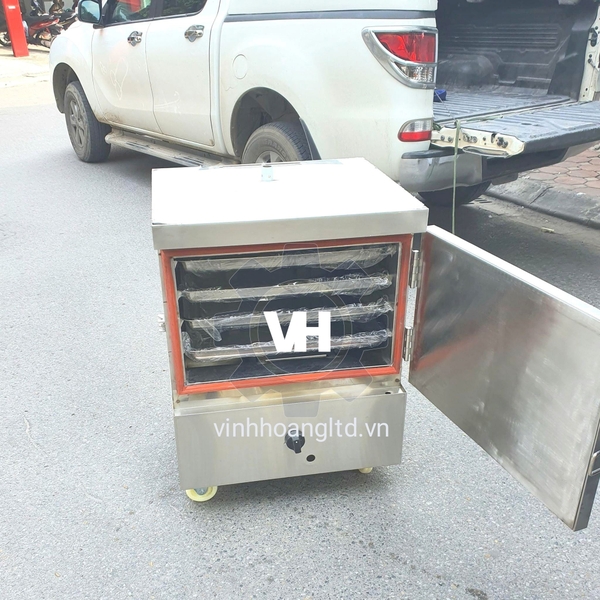tủ nấu cơm công nghiệp 4 khay