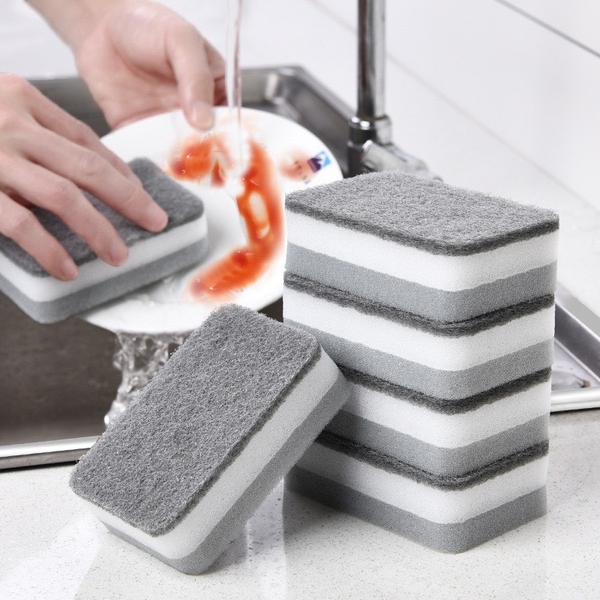 Miếng Bọt Biển Rửa Chén 3 Tầng (0.5)