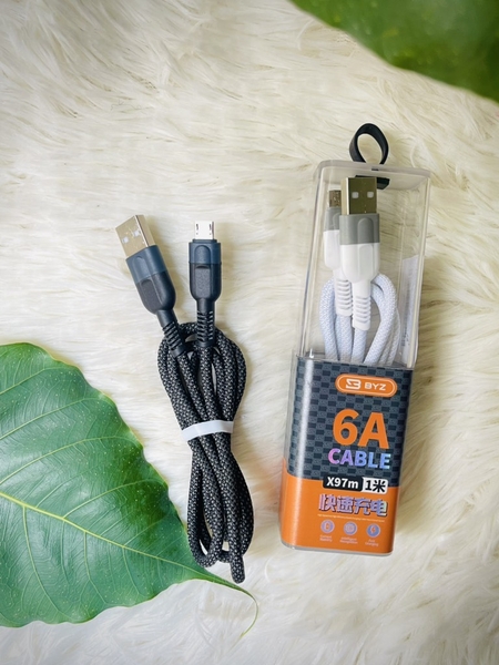 CÁP SẠC X97M NHANH 5A CHÍNH HÃNG BYZ USB RA MICRO (3)
