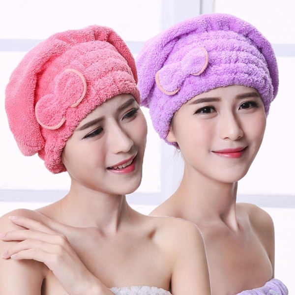 Khăn Trùm Khô Tóc Hình Nơ (2)