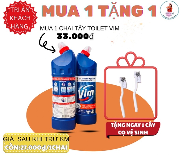 CHAI TẨY RỬA BỒN CẦU NHÀ TẮM VIM CHÍNH HÃNG 880ml ( Ko áp dụng cho giảm 10%) (2)