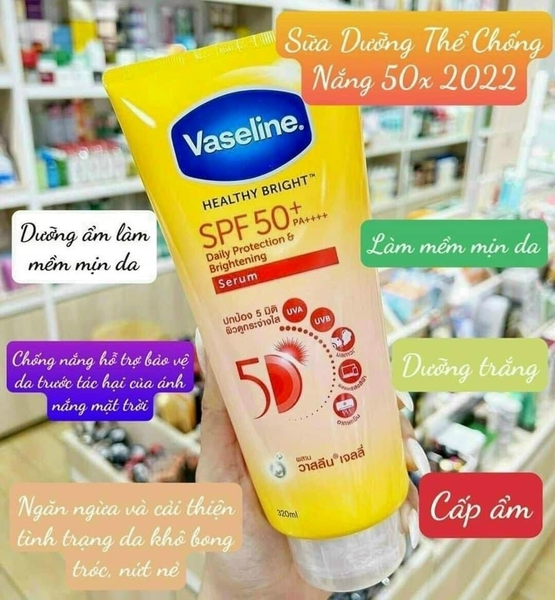 SỮA DƯỠNG THỂ VASELINE 50X MÀU VÀNG THAILAND (15) '