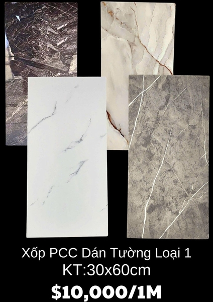 MIẾNG XỐP PPC DÁN TƯỜNG 30x60, HÀNG ĐẸP LOẠI 1 (không c.khấu)