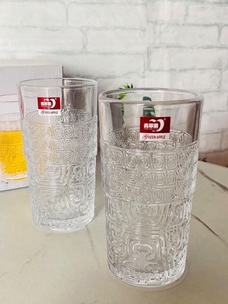 LY THUỶ TINH HOA VĂN MẪU CAO GREEN APPLE (2)