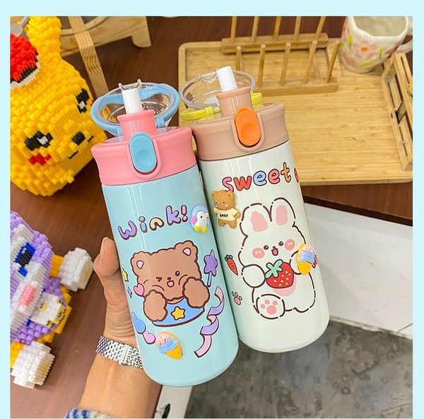 Bình nước inox hình gấu 500ml (7) '