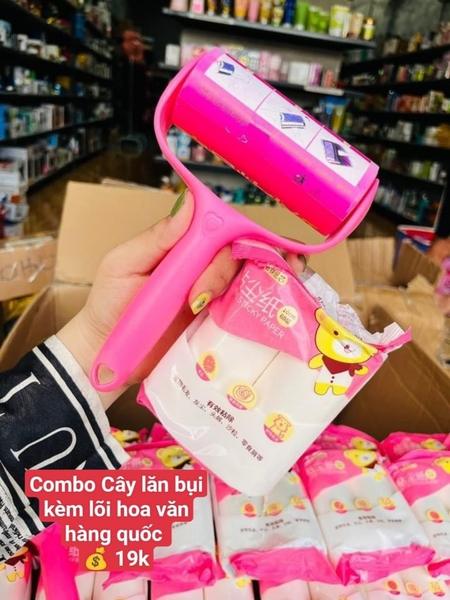 Combo Cây Lăn Bụi Kèm 2 Lõi Thay Mẫu 10cm (2)