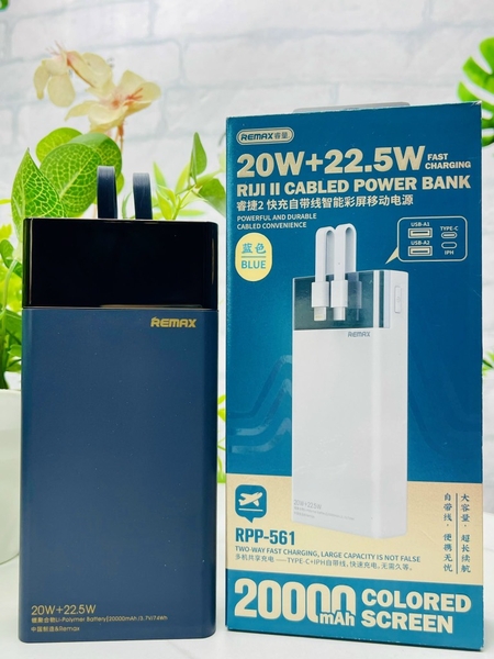 PIN SẠC DỰ PHÒNG NHANH 22.5W REMAX RPP-561 CHÍNH HÃNG 20.000MAH (CỔNG ...