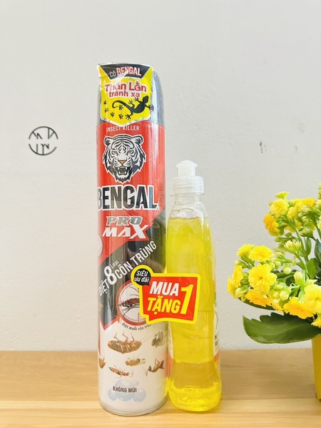 KM CHAI XỊT MUỖI PROMAX BENGAL CHÍNH HÃNG DIỆT 8 LOẠI CÔN TRÙNG ( MUA 1 TẶNG 1 NƯỚC RỬA CHÉN XCLEEN 400g) (6)