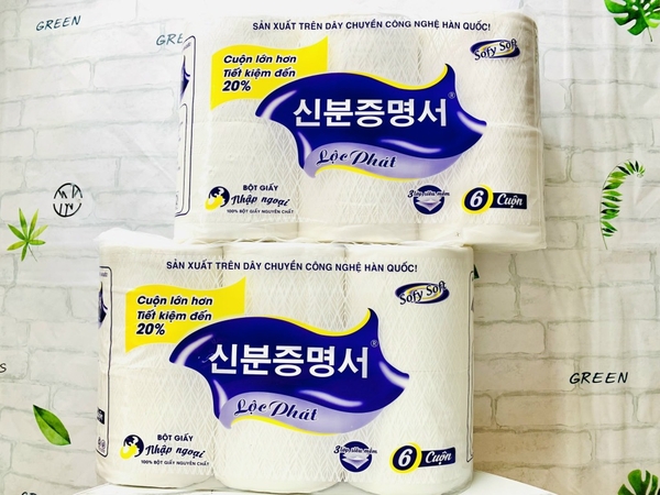 LỐC 6 CUỘN GIẤY VỆ SINH KHÔNG LÕI LỘC PHÁT 4 LỚP SIÊU MỀM MỊN (4)