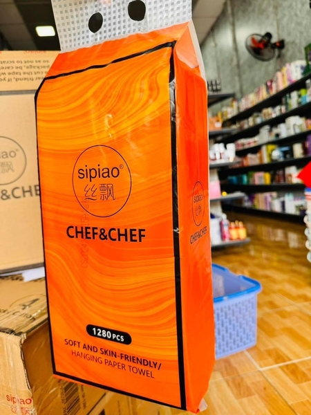 Giấy Rút Sipiao 1280 Tờ CHEF&CHEF, Tặng Kèm Móc Treo (3)