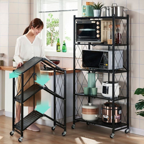 Kệ 4 Tầng Sắt Sơn Tĩnh Điện Gấp Gọn Xịn Có Bánh Xe (30)
