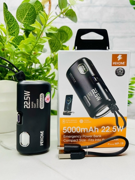 PIN SẠC DỰ PHÒNG NHANH 22.5W SIÊU NHỎ GỌN 5.000mah CHÍNH HÃNG WEKOME  (14)