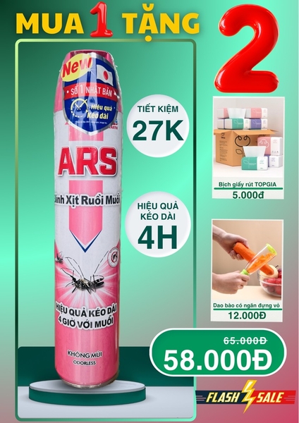 XỊT ARS RUỒI MUỖI KIẾN GIÁN MẪU GOLD 600ml CHÍNH HÃNG ( TẶNG KÈM XỊT PHÒNG HOẶC LAU KÍNH 19k) (4)