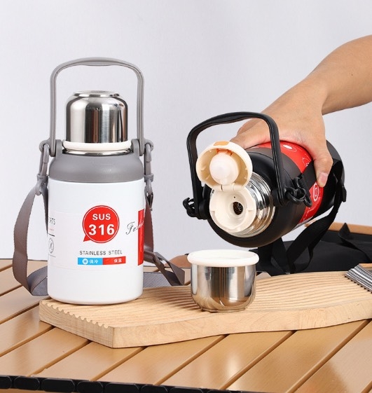 BÌNH GIỮ NHIỆT INOX 316 KO RỈ 900ml CÓ QUAI XÁCH (9)