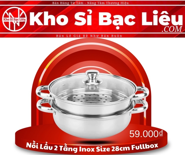 Nồi Hấp 2 Tầng inox Size 28cm Full Box (4)