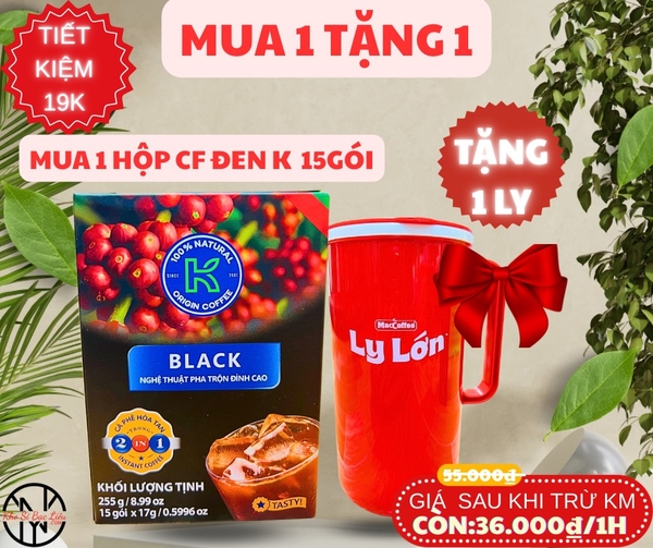 HỘP 15 GÓI CAFE K LOẠI ĐEN CHÍNH HÃNG