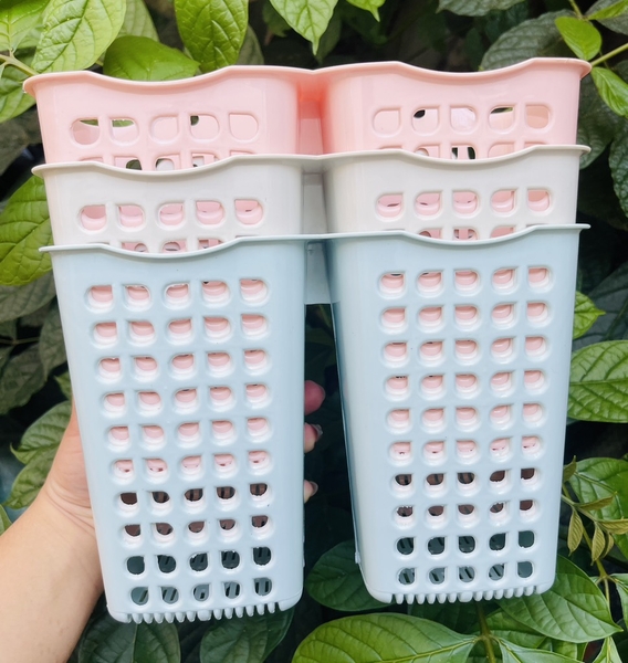 ỐNG 2 NGĂN ĐÔI LỚN CẮM ĐŨA, BÚT, BÀN CHẢI NHỰA HÀNG CTY (2)