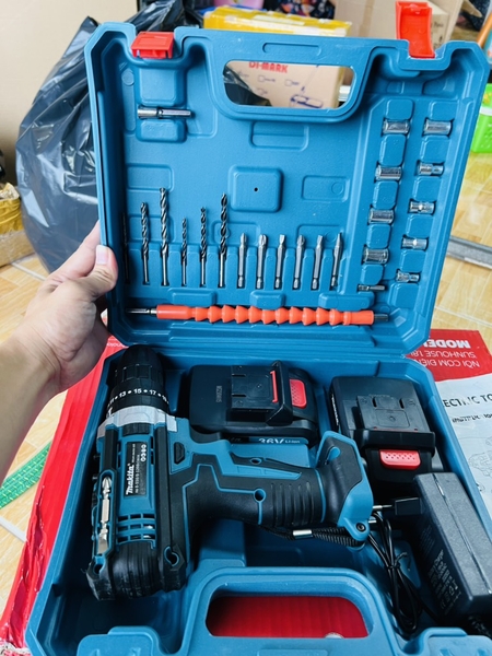 Bộ Khoan Điện Bắn Vít 36V Bản 2 Pin Makita Full Phụ Kiện (40)
