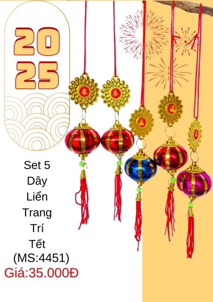 SET 5 DÂY LIỂN KP64 TREO TRANG TRÍ DECOR TẾT 2025 (2)