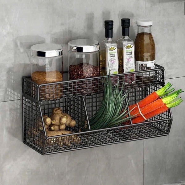 KỆ LƯỚI LỒNG SẮT 2 TẦNG 3 NGĂN CÓ KÈM MIẾNG DÁN (4)