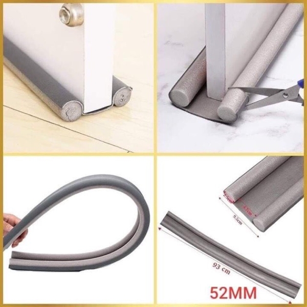 Thanh chắn khe hở cửa (ron chân cửa) chống thoát hơi máy lạnh, máy điều hòa - Miếng chặn khe cửa chống côn trùng, bụi bẩn, tránh kẹt chân bé dài 93cm (1)