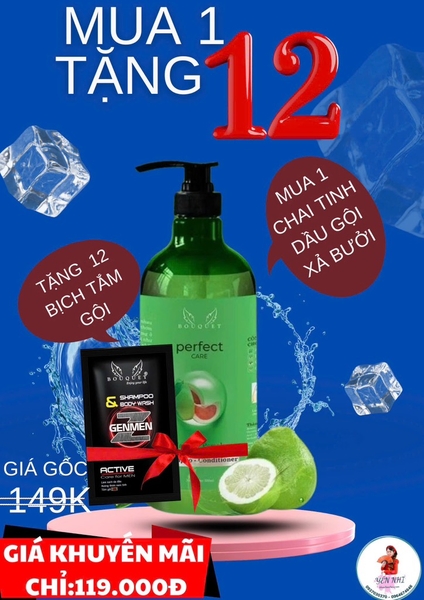 CHAI DẦU GỘI BƯỞI NGĂN NGỪA RỤNG TÓC BOUQUET CHÍNH HÃNG 500ml KÈM QUÀ TẶNG (10)
