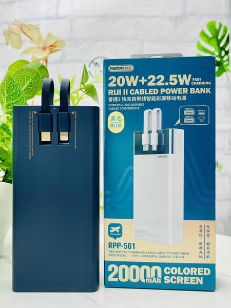 PIN SẠC DỰ PHÒNG NHANH 22.5W REMAX RPP-561 CHÍNH HÃNG 20.000MAH (CỔNG ...