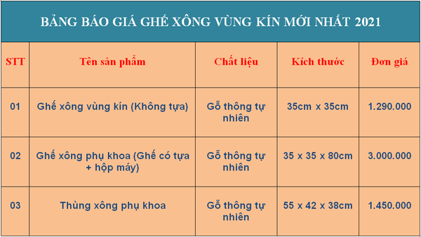 bao gia ghe xong vung kin tai xuong