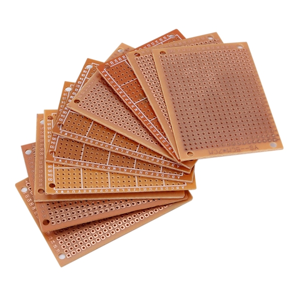 Combo 5 Tấm PCB Đục Lỗ 5x7cm 1 Mặt Phủ Vàng Loại Thường