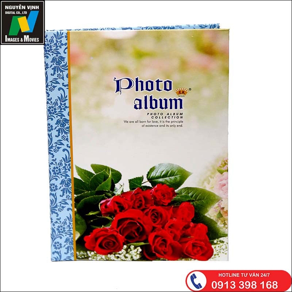 Album cài ảnh 15x21 bìa hình hoa hồng