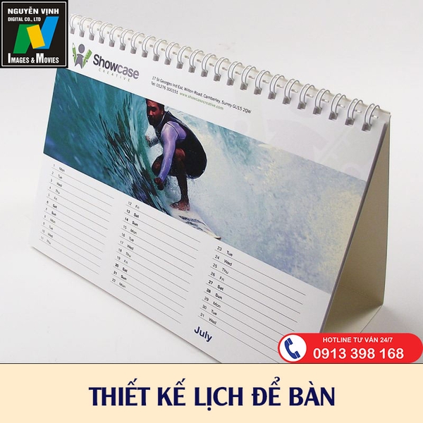 Thiết Kế Lịch Để Bàn